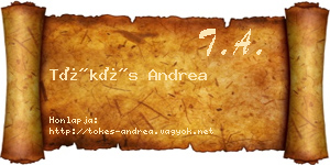 Tőkés Andrea névjegykártya