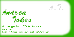 andrea tokes business card