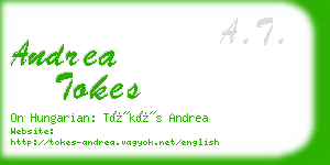 andrea tokes business card